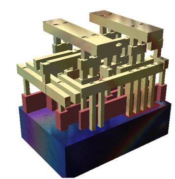 IC 芯片的 3D 剖面图